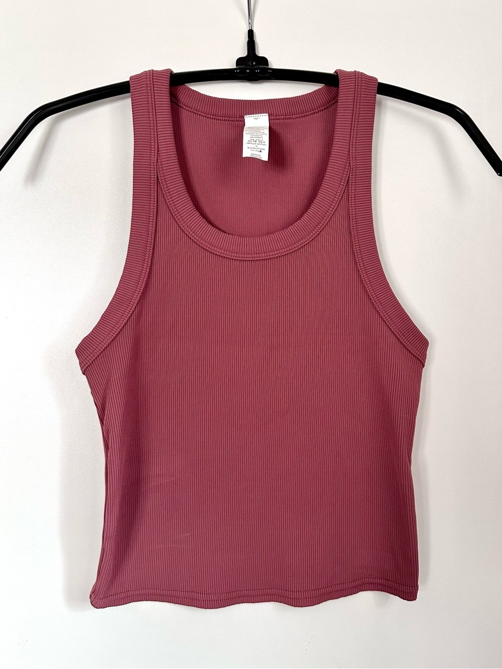 Alo Yoga Goddess Ribbed Tank & Airlift 7/8 Legging Set in Burgundy Truffle